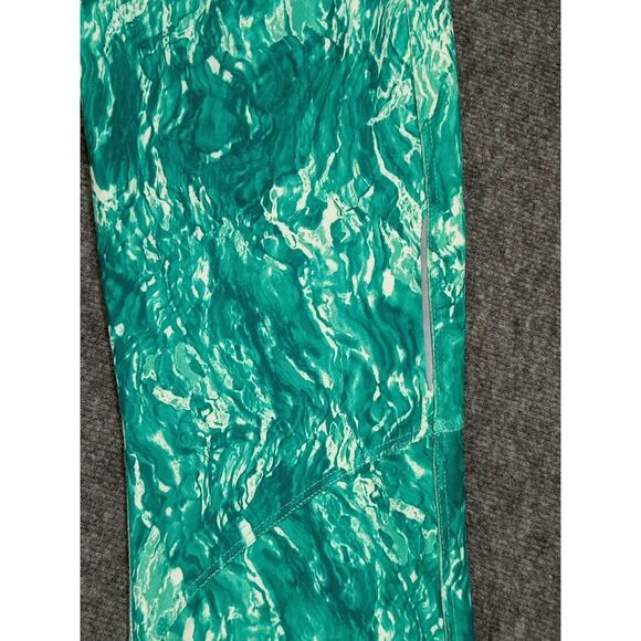 The North Face Women's Capri Leggings Flash Dry Green Athletic Logo Size Small - Picture 10 of 11